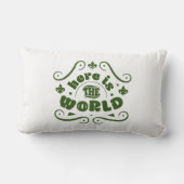 Coussin Rectangle Voici le monde (Verso)