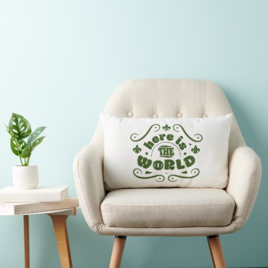 Coussin Rectangle Voici le monde (Chaise)
