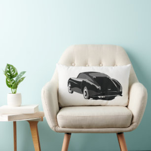 Coussin Rectangle Voiture classique noire et grise