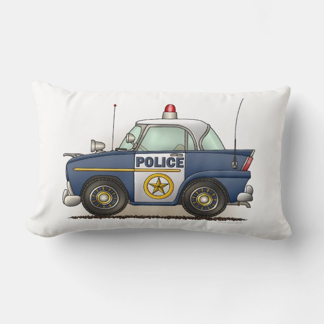 Coussin Rectangle Voiture de cannette de fil de Crusier de police de (Recto)