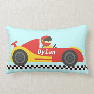 Coussin Rectangle Voiture de course mignonne pour garçons