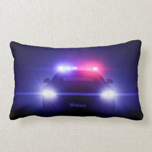 Coussin Rectangle Voiture de police de cannette de fil avec de