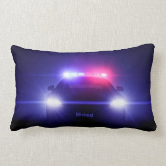 Coussin Rectangle Voiture de police de cannette de fil avec de