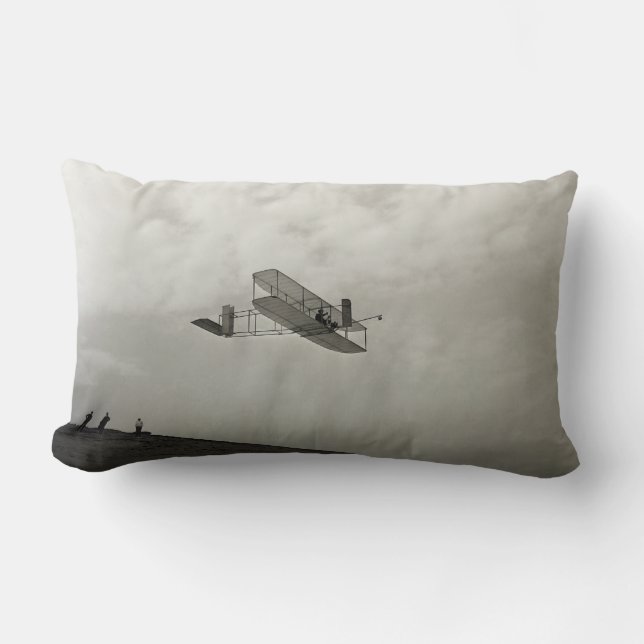Coussin Rectangle Vol à voile Test Aviation Frères Wright (Recto)
