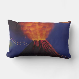 Coussin Rectangle Volcan vintage Mexico Travel Paricutin