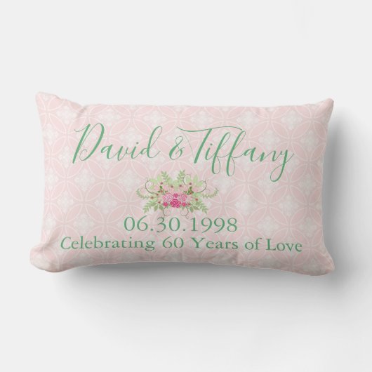 Coussin Rectangle Votre 60e anniversaire de Mariage (Recto)