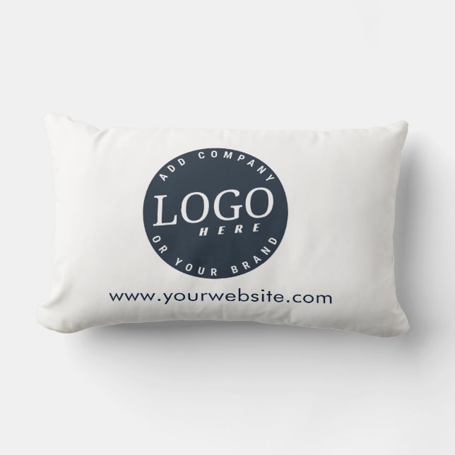 Coussin Rectangle Votre logo d'entreprise et votre site Web d'entrep (Recto)