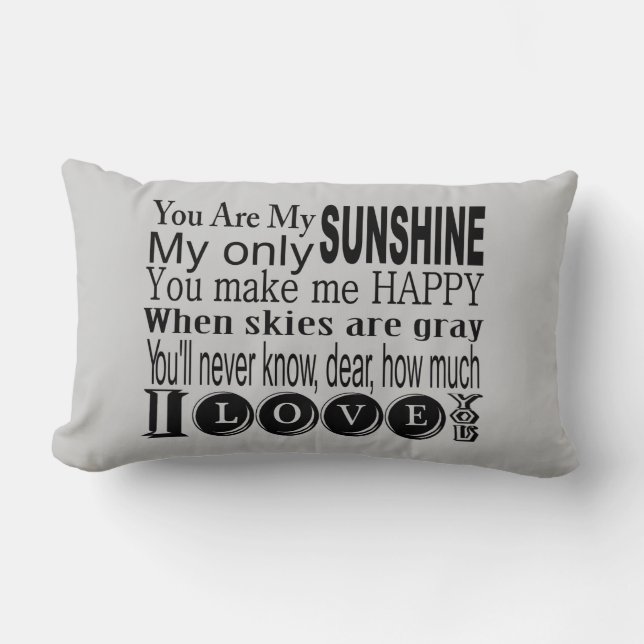 Coussin Rectangle Vous êtes mon habillement et cadeaux de soleil (Recto)