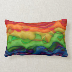 Coussin Rectangle Voyage acide d'arc-en-ciel psychédélique de hipp