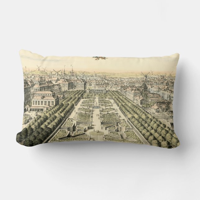 Coussin Rectangle Vue aérienne du jardin formel par Eric Dahlbergh (Recto)