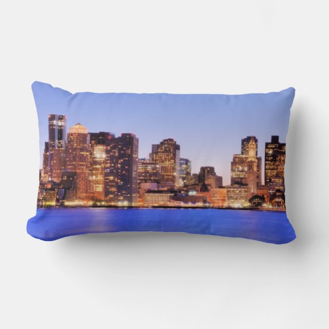 Coussin Rectangle Vue de secteur financier de Boston du centre (Recto)