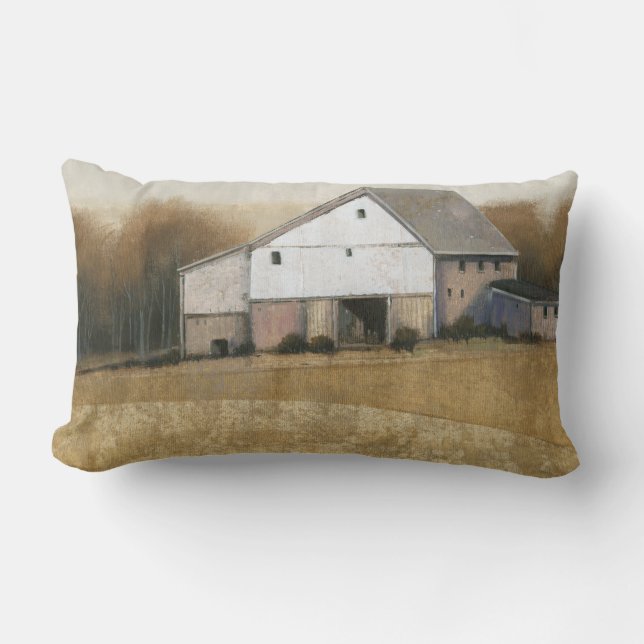 Coussin Rectangle Vue Grange blanche (Recto)