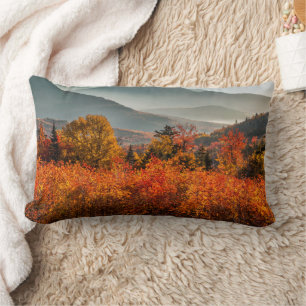 Coussin Rectangle Vue panoramique de l'autoroute Kancamagus au lever