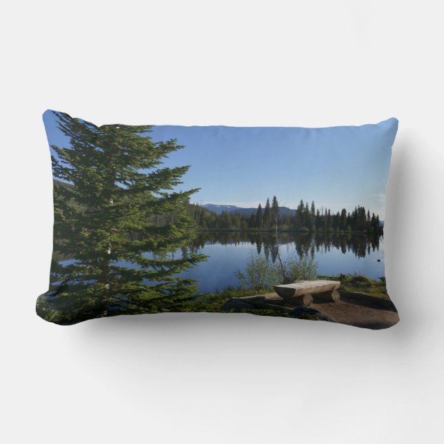 Coussin Rectangle Vue sur le lac Sprague (Recto)