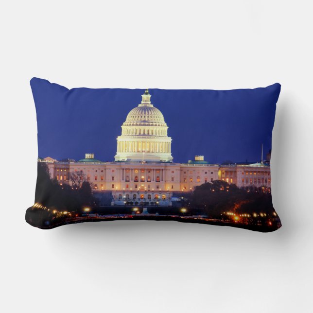 Coussin Rectangle Washington DC Capitol américain à Dusk (Recto)