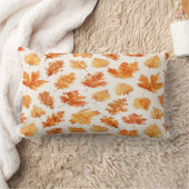 Coussin Rectangle Watercolor Autumn Leaves Pillow (Couverture)