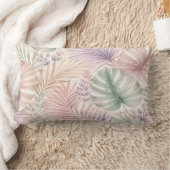 Coussin Rectangle Watercolor Botanical Leaves Pillow (Couverture)