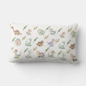 Coussin Rectangle  ​Watercolor Dino Art Throw Pillow (Verso)