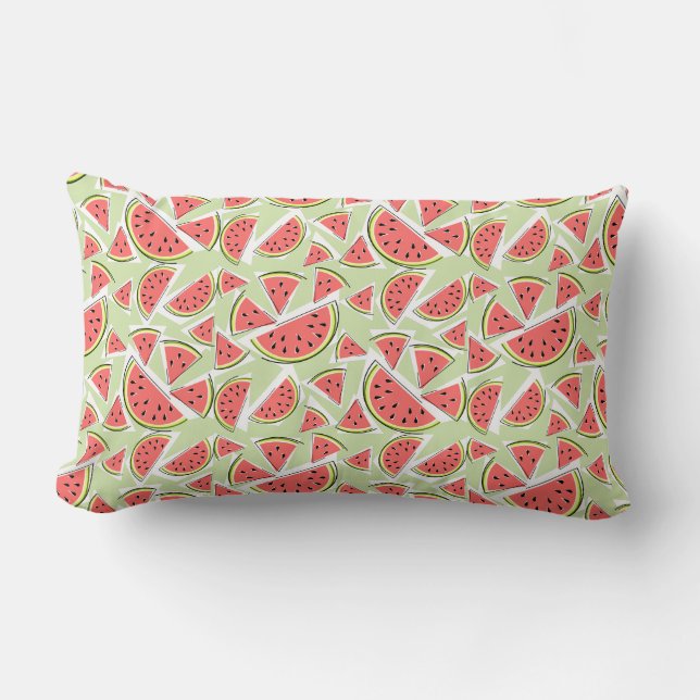 Coussin Rectangle Watermelon Multi lombaire vert (Recto)