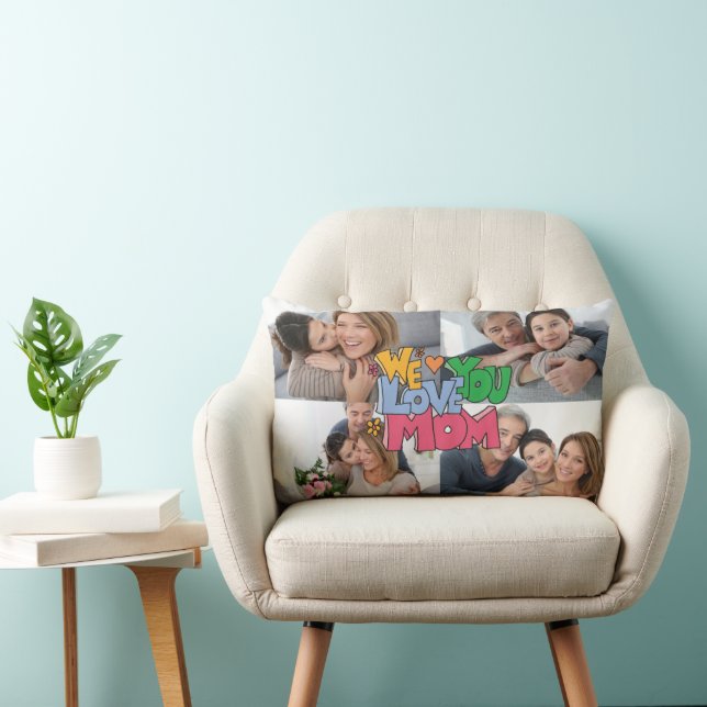 Coussin Rectangle We Love You Mother's Day 4 Photo (Chaise)