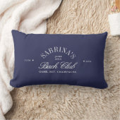 Coussin Rectangle Week-end élégant rétro bleu marine pour l'enterrem (Couverture)
