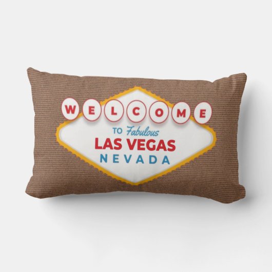 Coussin Rectangle Welcome to Fabulous Las Vegas Nevada Trendy Memory (Verso)