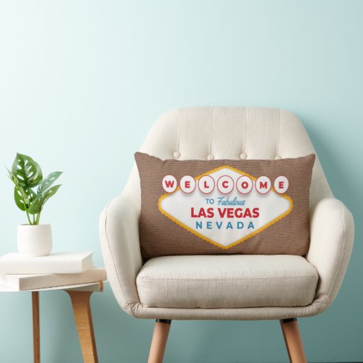 Coussin Rectangle Welcome to Fabulous Las Vegas Nevada Trendy Memory (Chaise)