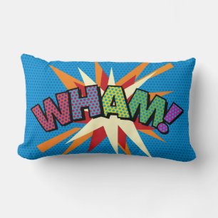 Coussin Rectangle WHAM ZAP Funny Modern Cool Comic Book Pop Art