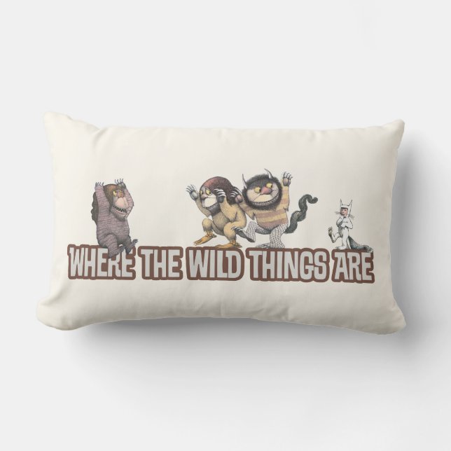 Coussin Rectangle Where the Wild Things Are Characters on Logo (Recto)