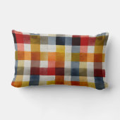 Coussin Rectangle Whimsical Farmhouse Watercolor Plaid (Verso)