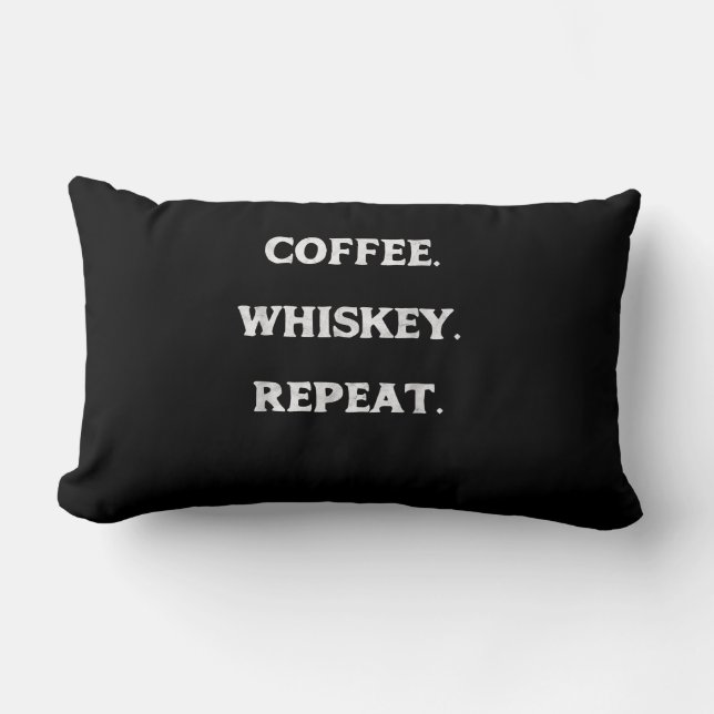 Coussin Rectangle Whiskey café Répéter (Recto)