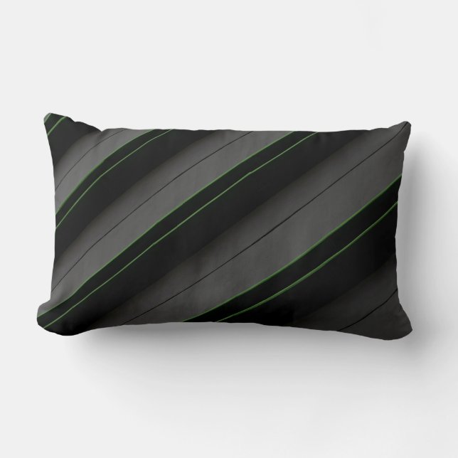Coussin Rectangle White and black stripe textile (Recto)