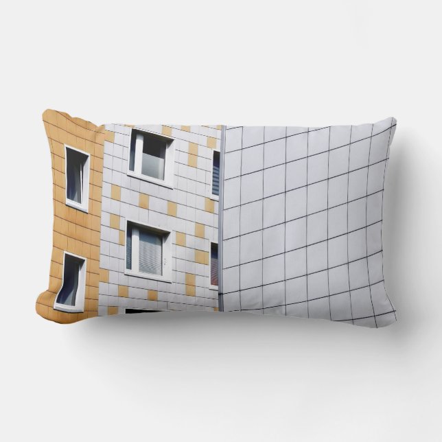 Coussin Rectangle White and orange building (Recto)