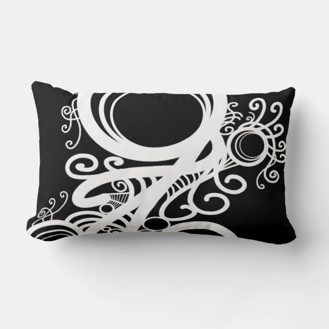 Coussin Rectangle White Swils Art Nouveau (Recto)