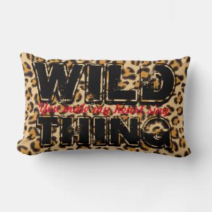 Coussin Rectangle Wild Thing -Empreinte de léopard