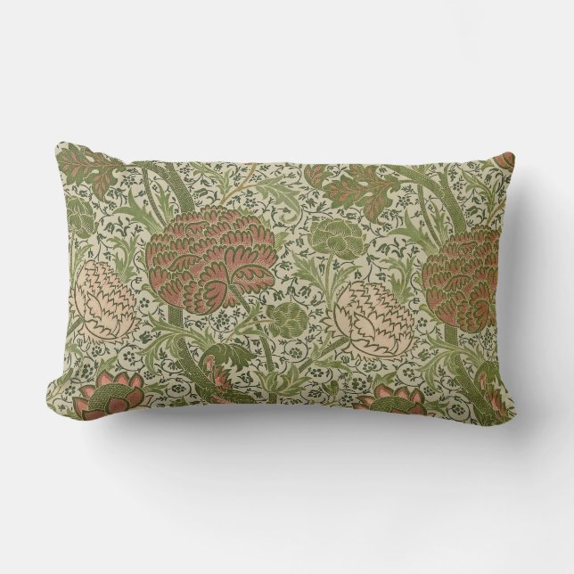 Coussin Rectangle William Morris Cray Fleur de Sauge Floral Botaniqu (Recto)