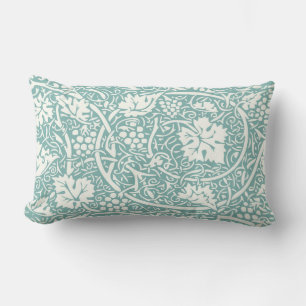 Coussin Rectangle William Morris Grape Motif Turquoise Turquoise