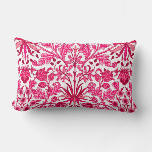 Coussin Rectangle William Morris Hyacinth Imprimer, Bourgogne et ros