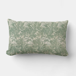 Coussin Rectangle William Morris Vert Sauge Motif Tulipe : Vintage