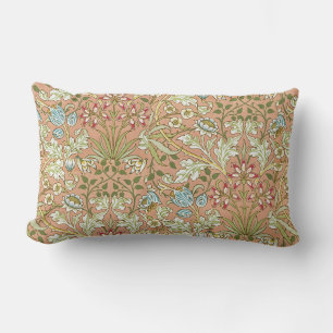 Coussin Rectangle William Morris Vintage bleu rose blanc vert