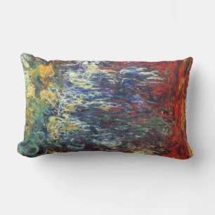 Coussin Rectangle Willow pleuvoir à Giverny (par Claude Monet)