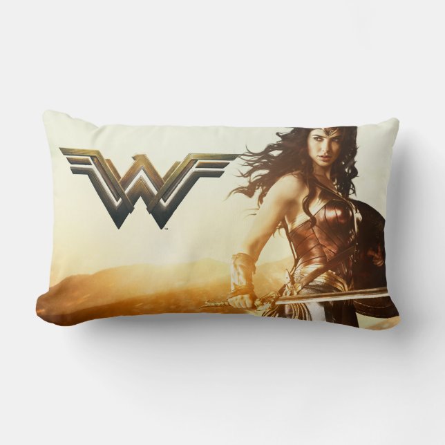 Coussin Rectangle Wonder Woman Au coucher Du Soleil (Recto)