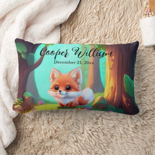 Coussin Rectangle Woodland forêt amis mignon bébé foin (Couverture)