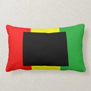 Coussin Rectangle Wyoming avec des couleurs Rasta