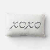 Coussin Rectangle XOXO en argent (Verso)