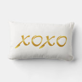 Coussin Rectangle XOXO en or (Verso)