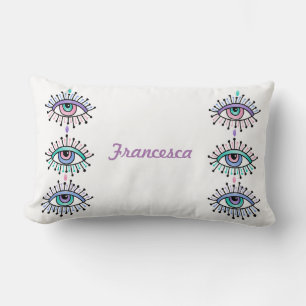 Coussin Rectangle Yeux spirituels mystiques Design sur blanc