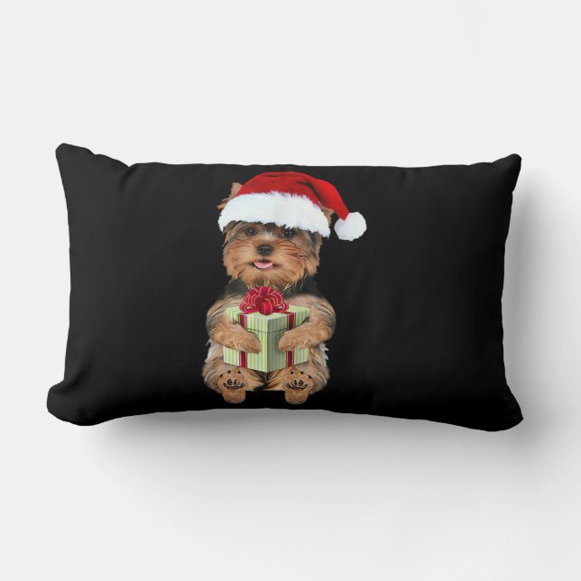 Coussin Rectangle Yorkie chrétienne (Recto)