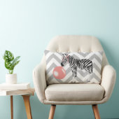 Coussin Rectangle Zèbre au chewing-gum soufflant une bulle (Chaise)