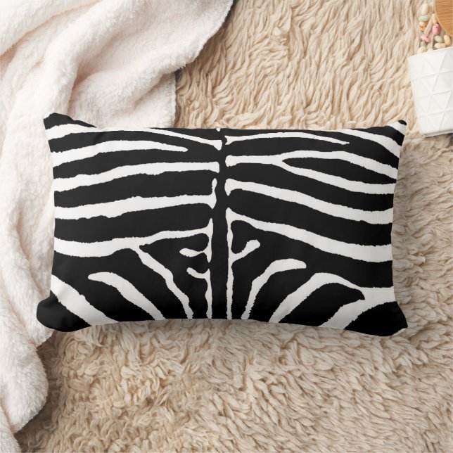 Coussin Rectangle Zèbre en noir et blanc (Couverture)